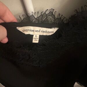 Cupcakes and Cashmere Black Lace Top